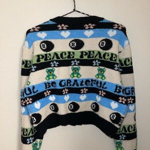 Topshop Peace Stripe Cardigan 
